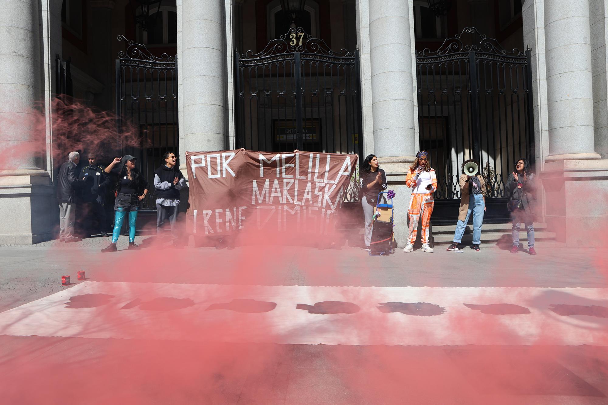 Acción del movimiento antirracista frente al Ministerio de Igualdad 3